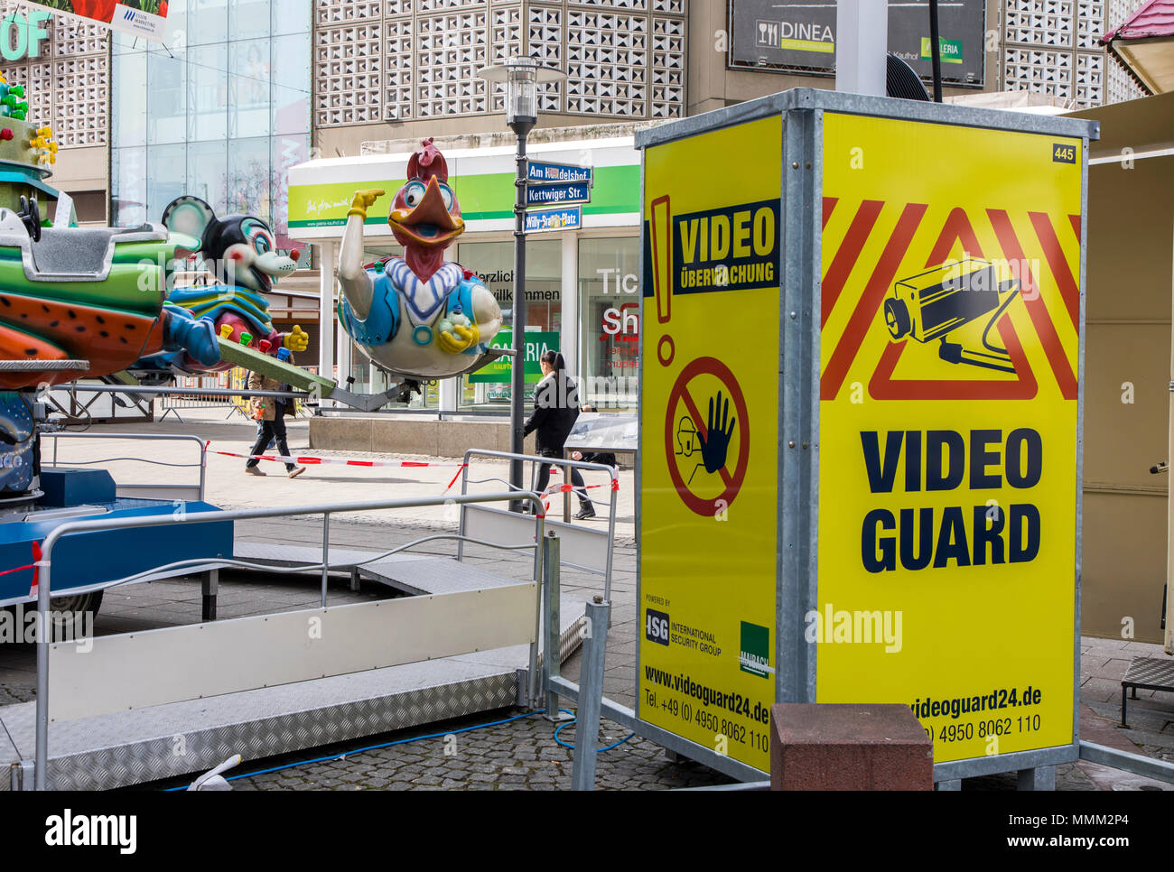 Video Guard, mobile Kameraüberwachung, für Baustellen, Lagerbereiche, Industrieanlagen, Events, wie hier eine Stadt Festival in Esse Stockfoto