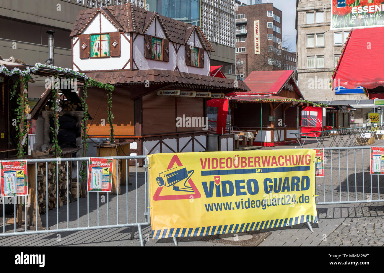 Video Guard, mobile Kameraüberwachung, für Baustellen, Lagerbereiche, Industrieanlagen, Events, wie hier eine Stadt Festival in Esse Stockfoto