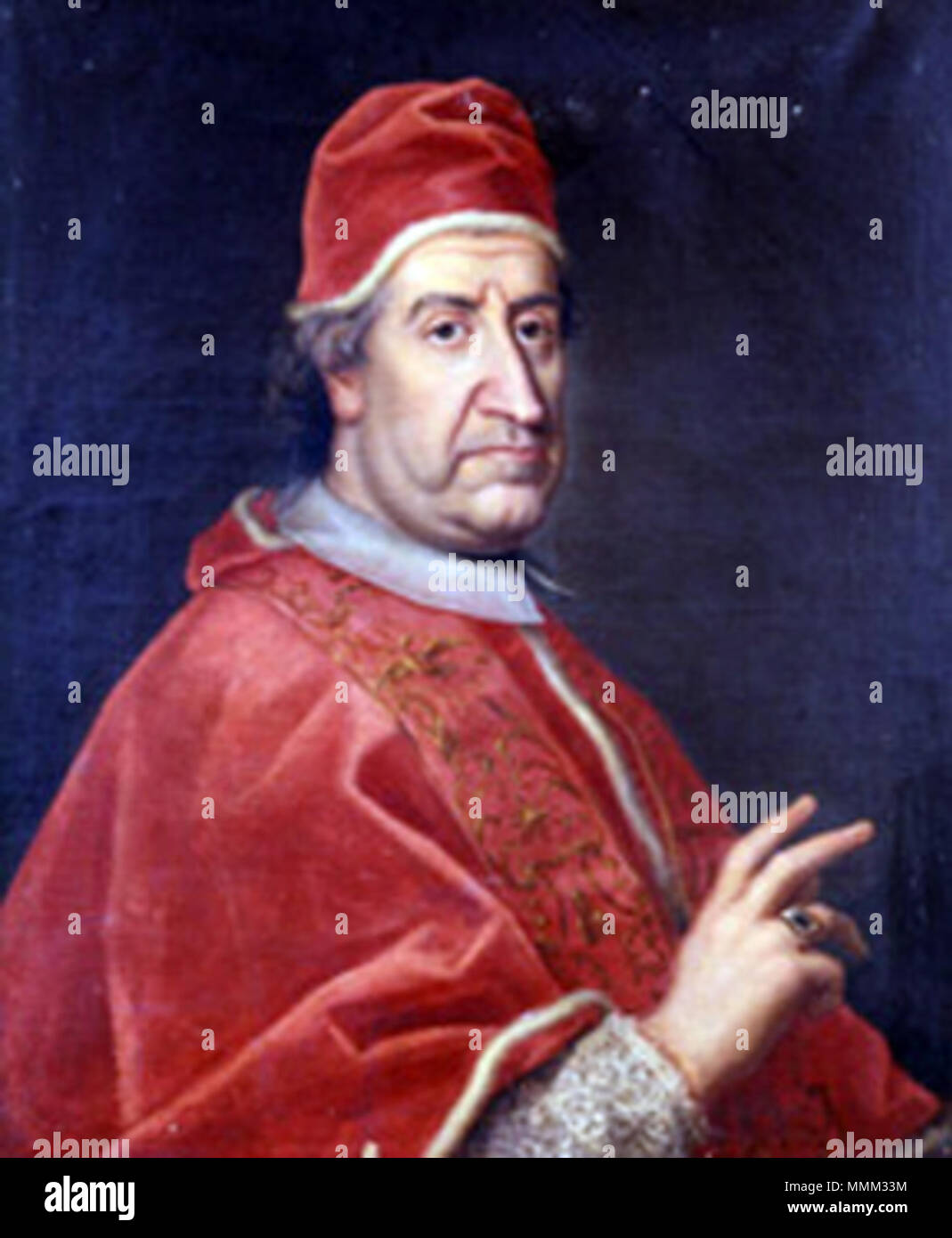 . Porträt von Papst Clemens XI (1649-1721) Klemens XI. Stockfoto
