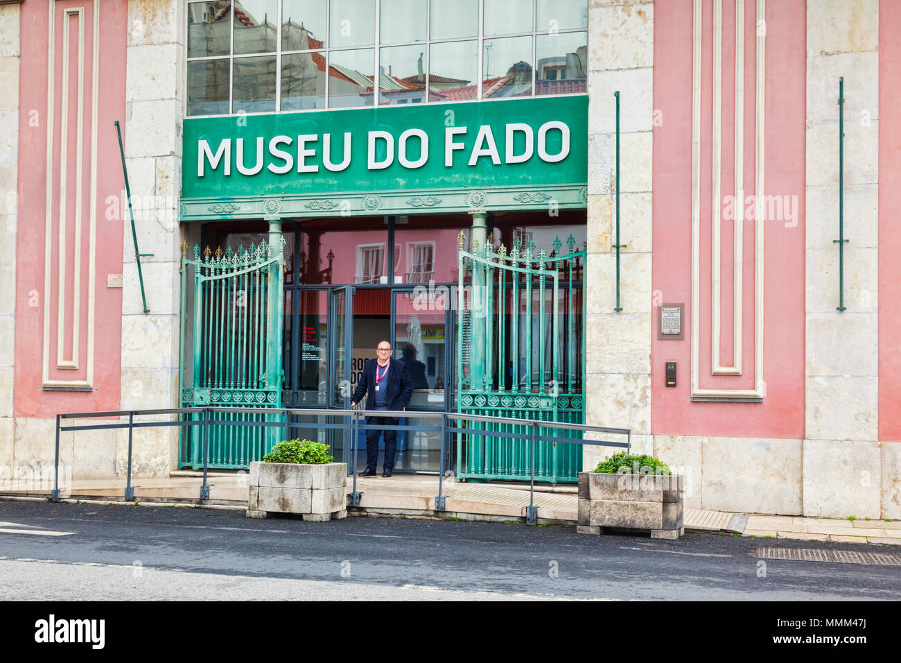 27. Februar 2018: Lissabon, Portugal - das Museu do Fado, oder Fado Museum, in der Alfama. Stockfoto