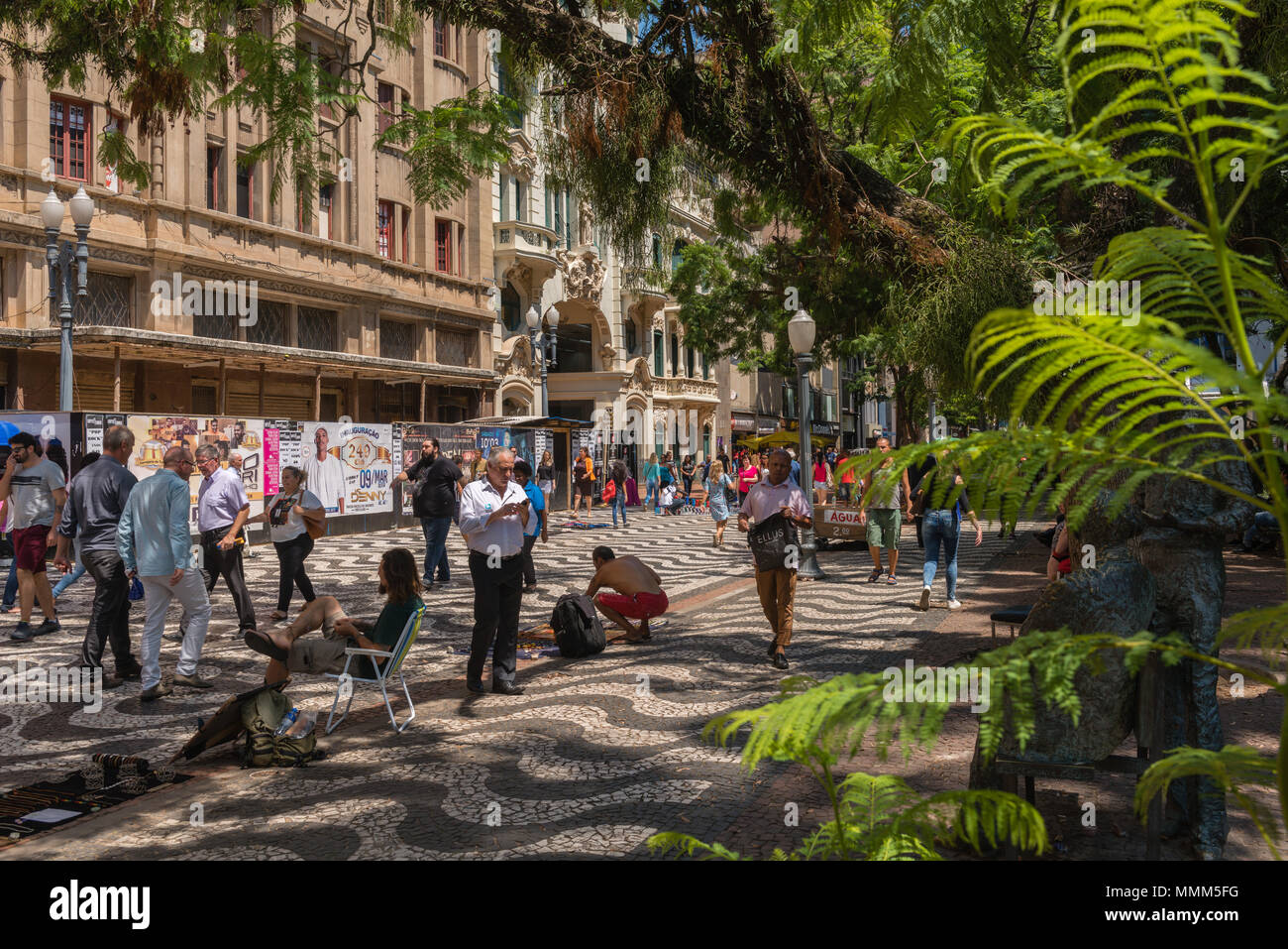 Das tägliche Leben im hektischen Stadtzentrum, Porto Alegre, Rio Grande do Sul, Brasilien, Lateinamerika Stockfoto