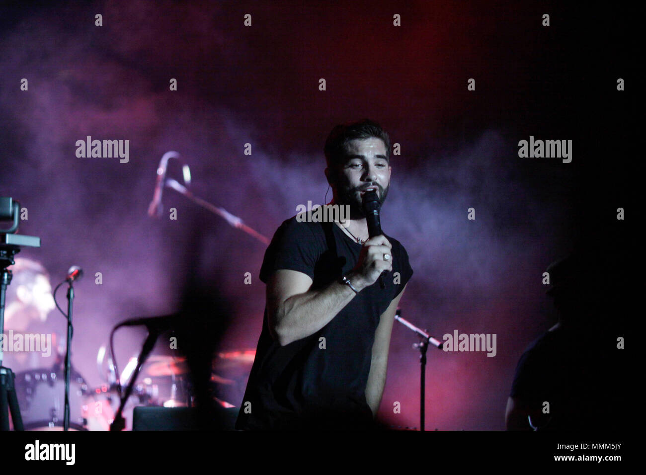 Kendji Girac ist ein französischer Sänger. Er ist der Gewinner der Saison 3 der Musik Wettbewerb die Stimme: la Plus Belle voix als Teil von Team Mika. Stockfoto