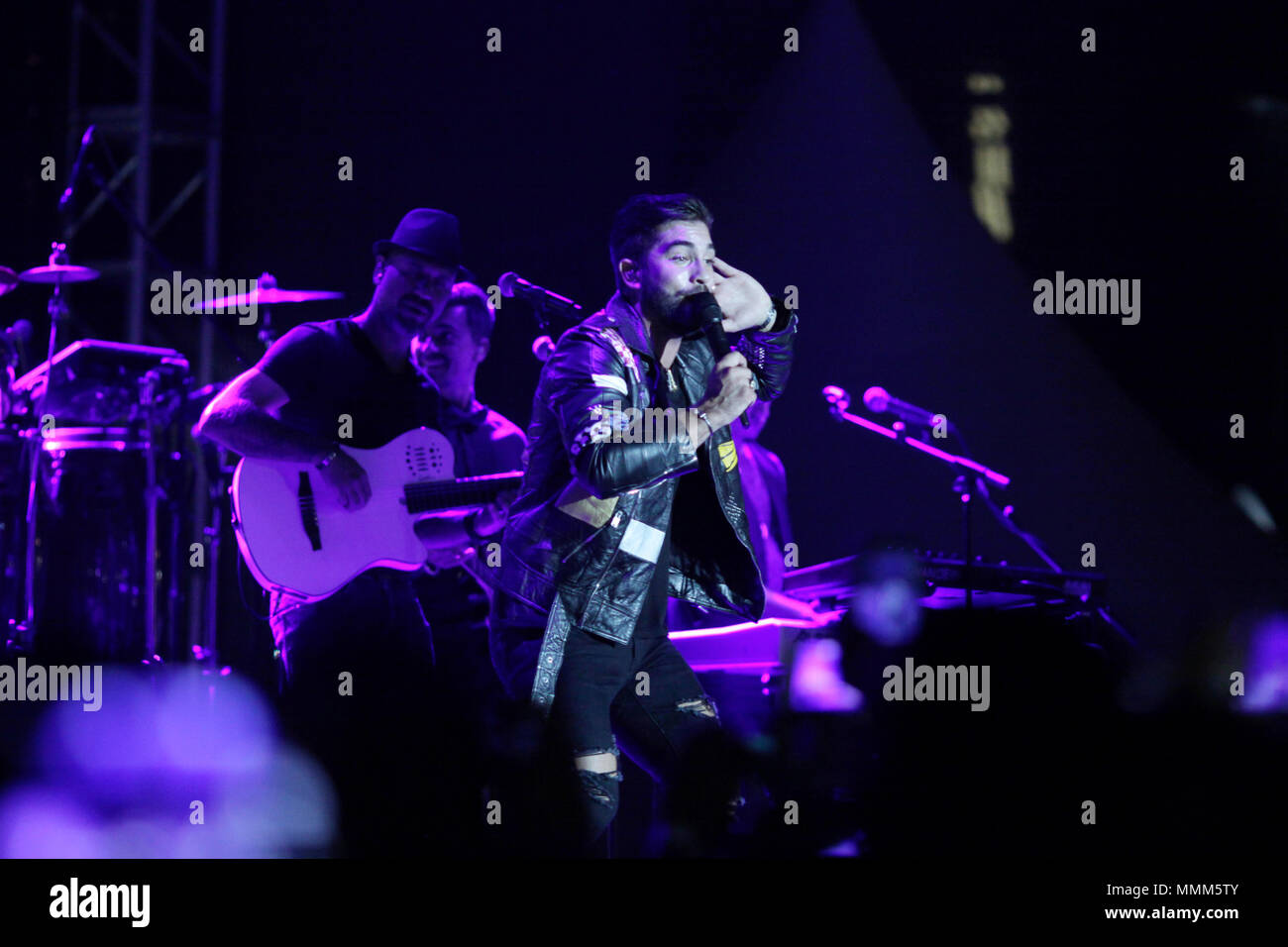 Kendji Girac ist ein französischer Sänger. Er ist der Gewinner der Saison 3 der Musik Wettbewerb die Stimme: la Plus Belle voix als Teil von Team Mika. Stockfoto