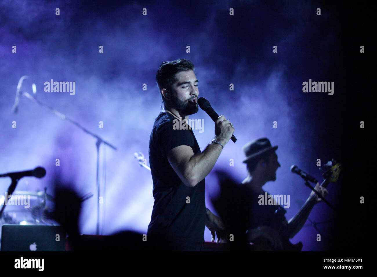 Kendji Girac ist ein französischer Sänger. Er ist der Gewinner der Saison 3 der Musik Wettbewerb die Stimme: la Plus Belle voix als Teil von Team Mika. Stockfoto