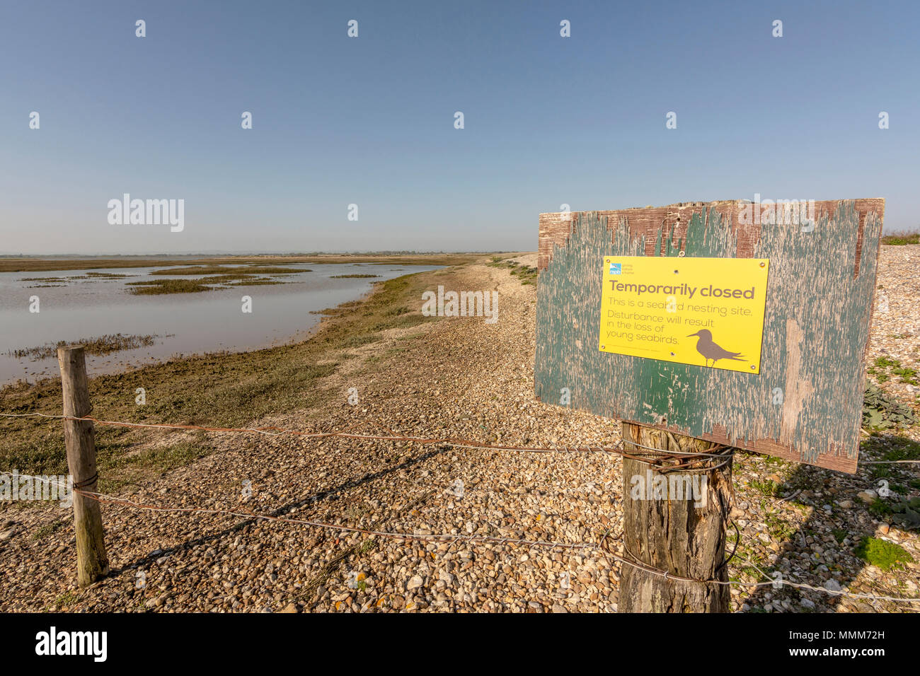 Die Westseite der Pagham Harbour Naturschutzgebiet, West Sussex, UK. Stockfoto