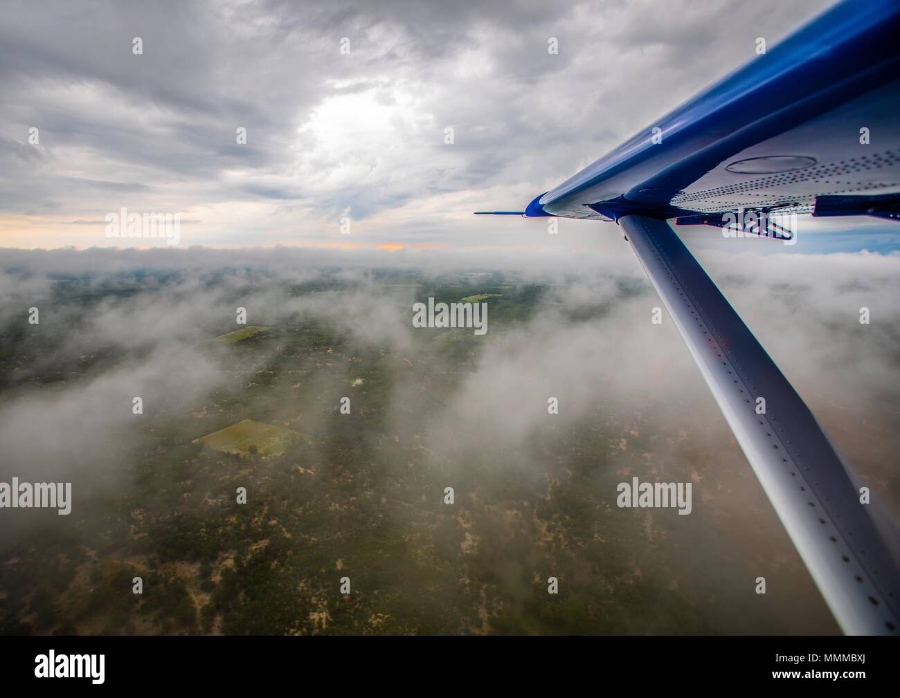 Luftbild des Okavango Delta in Botswana im Sommer Stockfoto