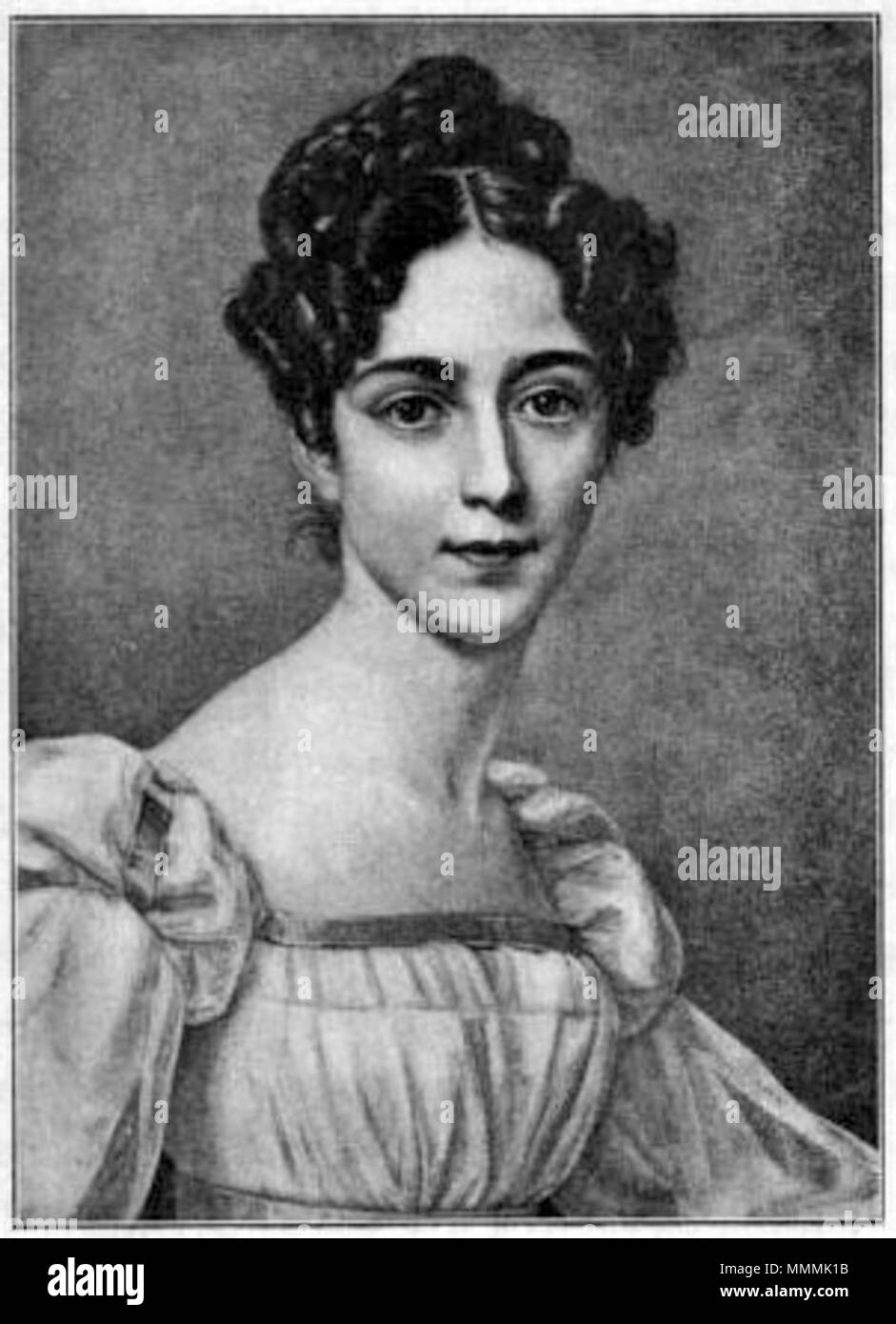 . Englisch: Schwedische Krone Prinzessin Josefine Svenska: Kronprinsessan Josefine. ca. 1825. Nils Personne (Text), J.Stieler (Bild) 133 - Kronprinsessan Josefine Stockfoto