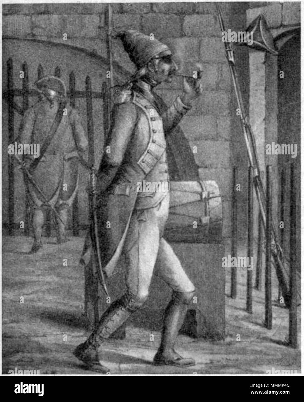 . Englisch: Pro Sevelin als Sans-Quartier Svenska: Pro Sevelin som Sans-Quartier. ca. 1825. Nils Personne (Text), Unbekannt (Bild) 013-Pro Sevelin-PST 7 Stockfoto