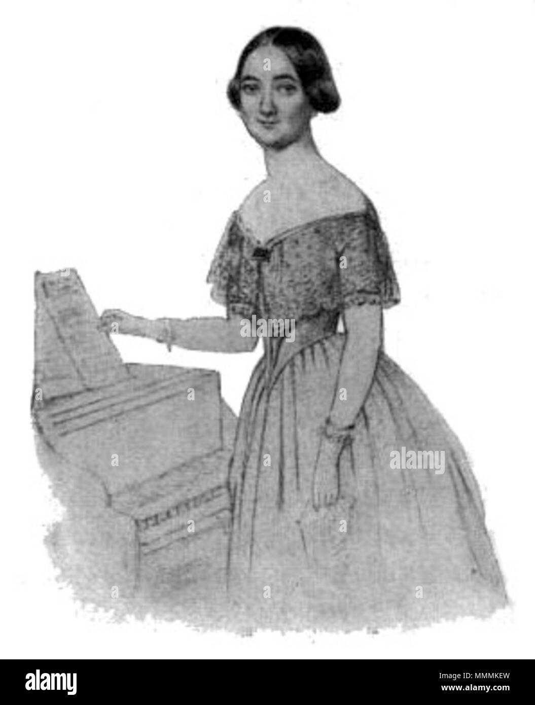 . Englisch: Hertha Westerstrand Svenska: Hertha Westerstrand. ca. 1835. Nils Personne (Text), Unbekannt (Bild) 012 - Hertha Westerstrand Stockfoto