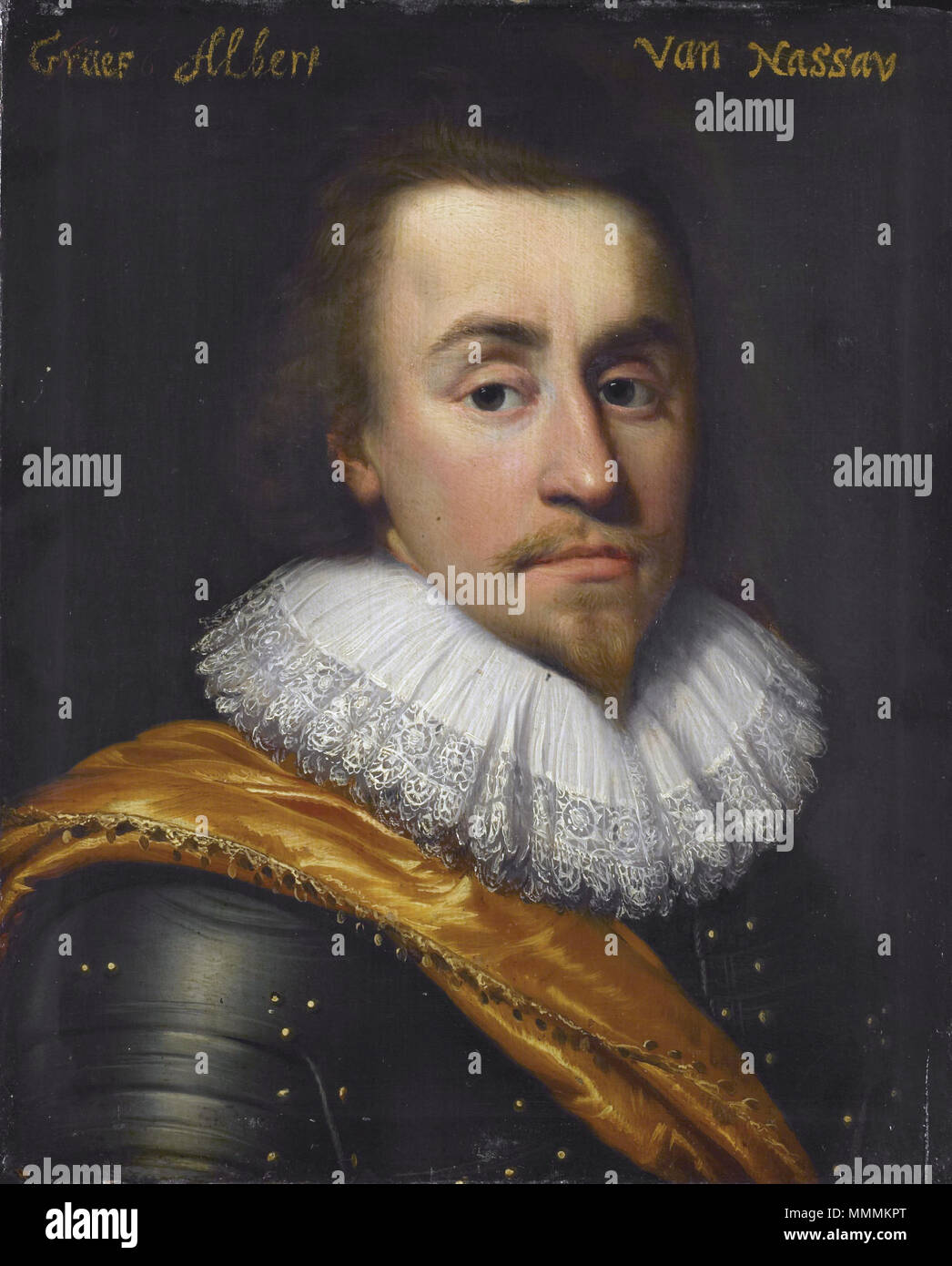 Albert, Graf von Nassau-Dillenburg, in der Werkstatt von Jan van Antonisz Portrait von Albert (1596-1626), Graf von Nassau-Dillenburg. 1622. Albert van Nassau-Dillenburg Stockfoto