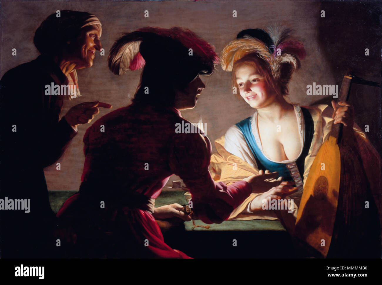 Die Procuress, von Gerard van Honthorst dem Procuress. 1625. Gerard van Honthorst - Die Procuress-WGA11670 Stockfoto Die Procuress, von Gerard van Honthorst dem Procuress. 1625. Gerard van Honthorst - Die Procuress-WGA11670 Stockfoto