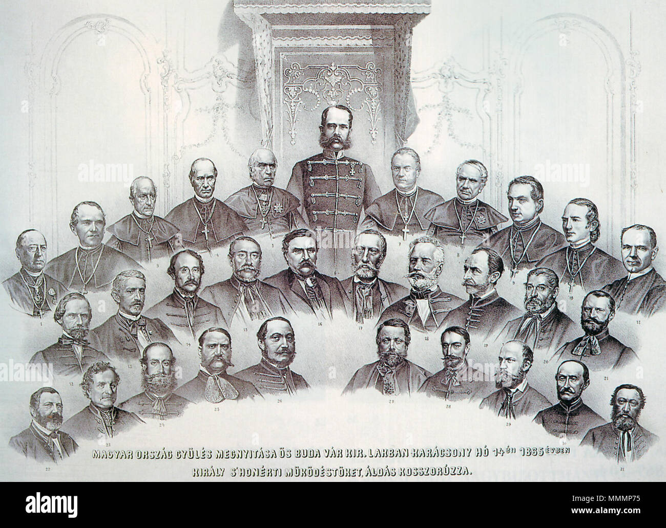 Duffek Országgyűlés megnyitása 1865 Stockfoto