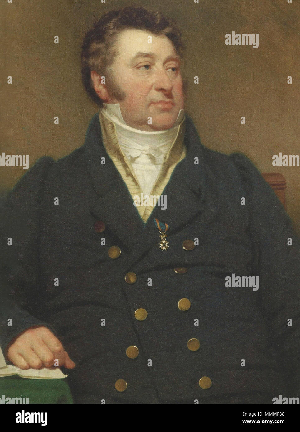 . Nederlands: Portret van de Leidse burgemeester Gerardus Andreas Martinus van Bommel (1770-1832) zwischen 1810 und 1815. Gerardus Andreas Martinus van Bommel (1770-1832) Stockfoto