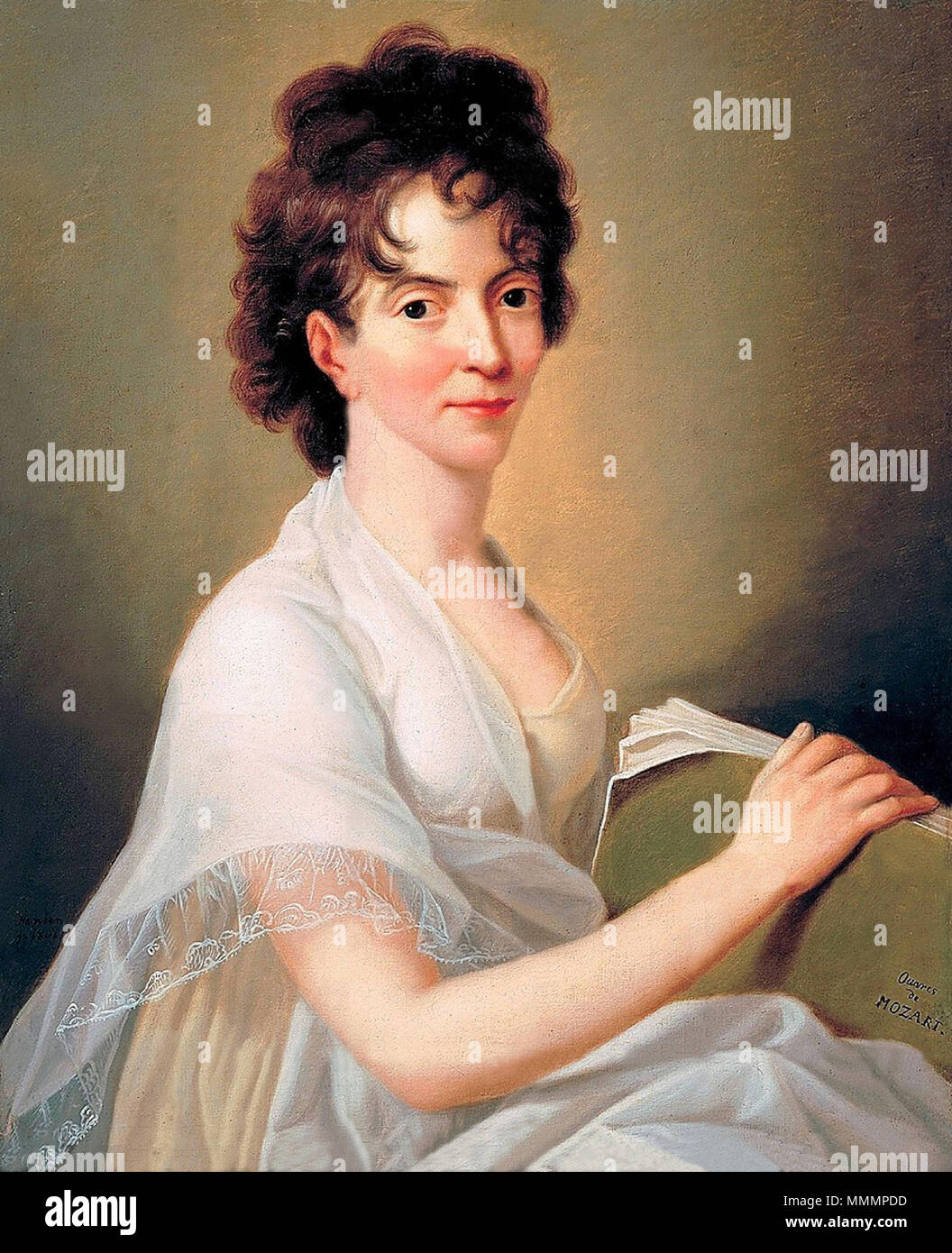 . Englisch: Frau von Wolfgang Amadeus Mozart Portrait von Constanze Mozart. 1802. Costanze Mozart von Hanson 1802 Stockfoto