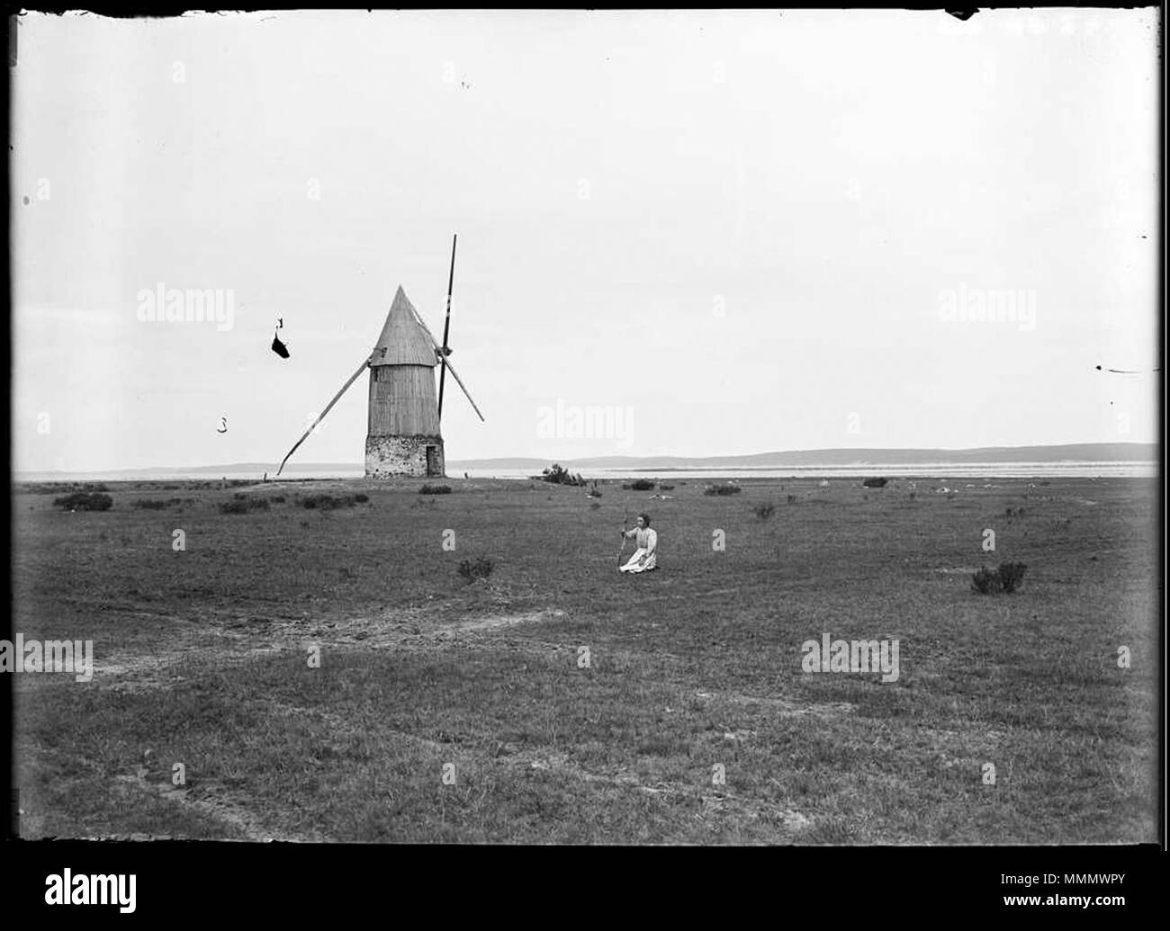 57 Arnaudin Moulin à Vent avec Jeanne Labat d'En-Meyri 1896 Stockfoto