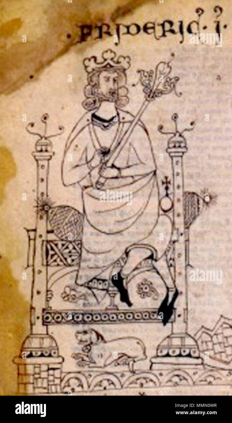 . Français: Friedrich I Barbarossa. 13. und 14. století. Unbekannt 72 Barbarossa 1. Stockfoto