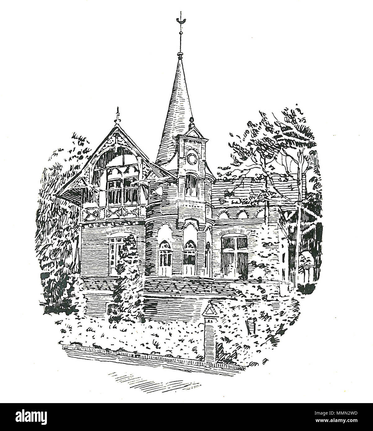 . Englisch: ehemaliges Haus der ehemalige Student Studentenverbindung Corps Vandalia Berlin (Deutschland), Villenkolonie Grunewald, Schinkelstraße 8 English: früheres Haus des früheren Corps Vandalia Berlin (heute de: Corps Vandalia-Teutonia Berlin), Villenkolonie Grunewald, Schinkelstraße 8. Vor 1910. Unbekannt 81 Berlin Vandalia Stockfoto