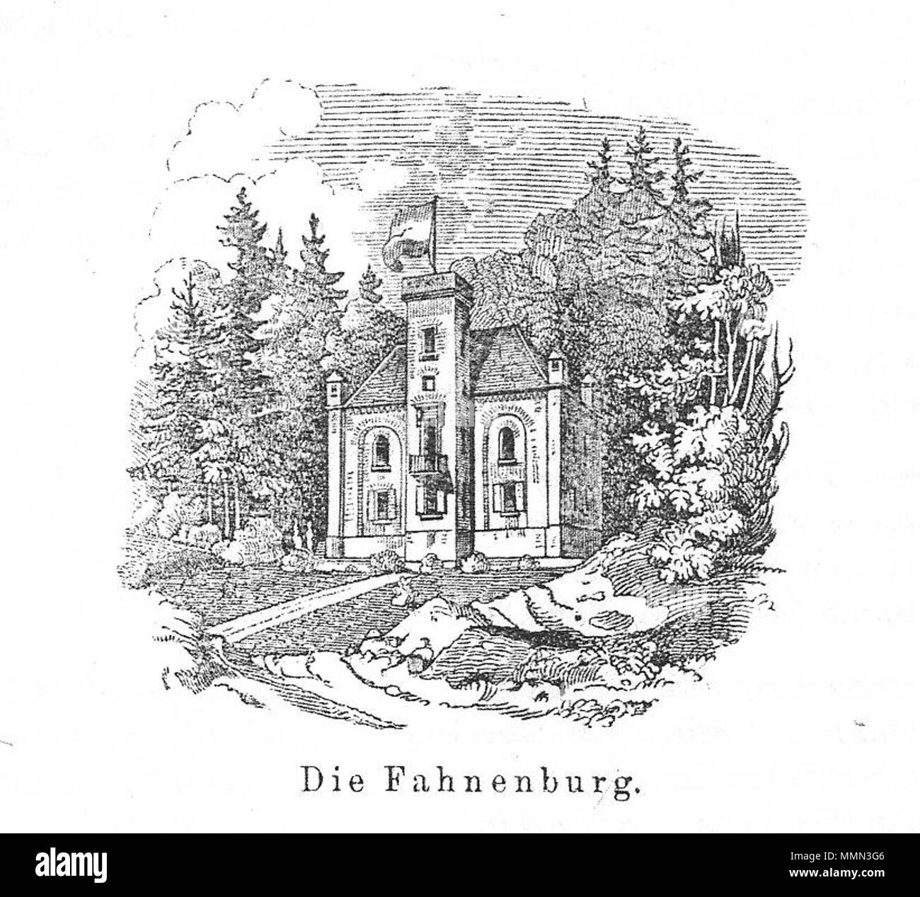 84 Bild 1 Fahnenburg Stockfoto