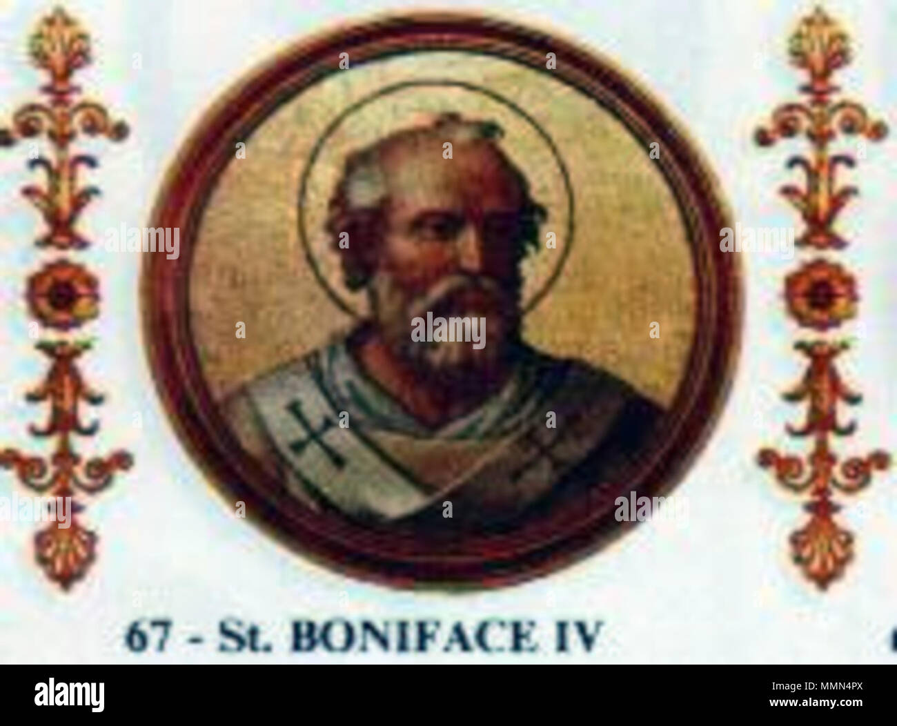 . Papst Bonifatius IV. 7. Jahrhundert. Unbekannt 90 Bonifatius IV. Stockfoto