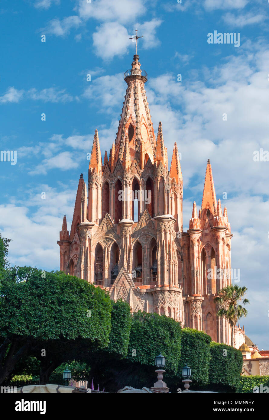 La Parroquia de San Miguel Arcángel in San Miguel de Allende, Mexiko Stockfoto