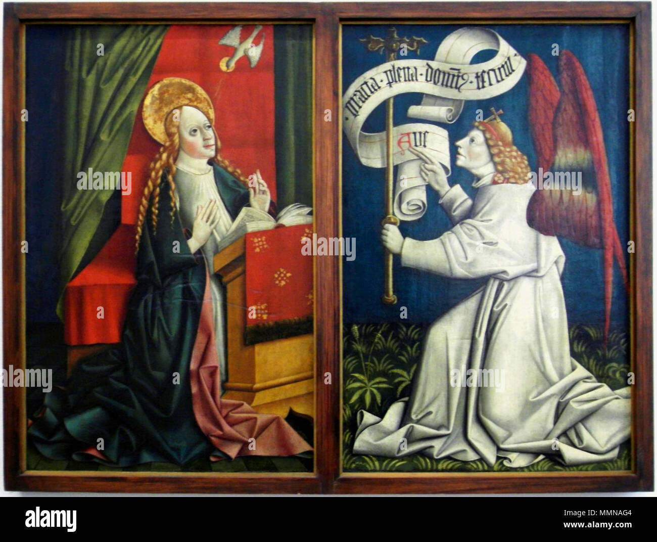 Die Verkündigung.. zweiten Hälfte des 15. Jahrhunderts. Schwaben Verkündigung Stockfoto