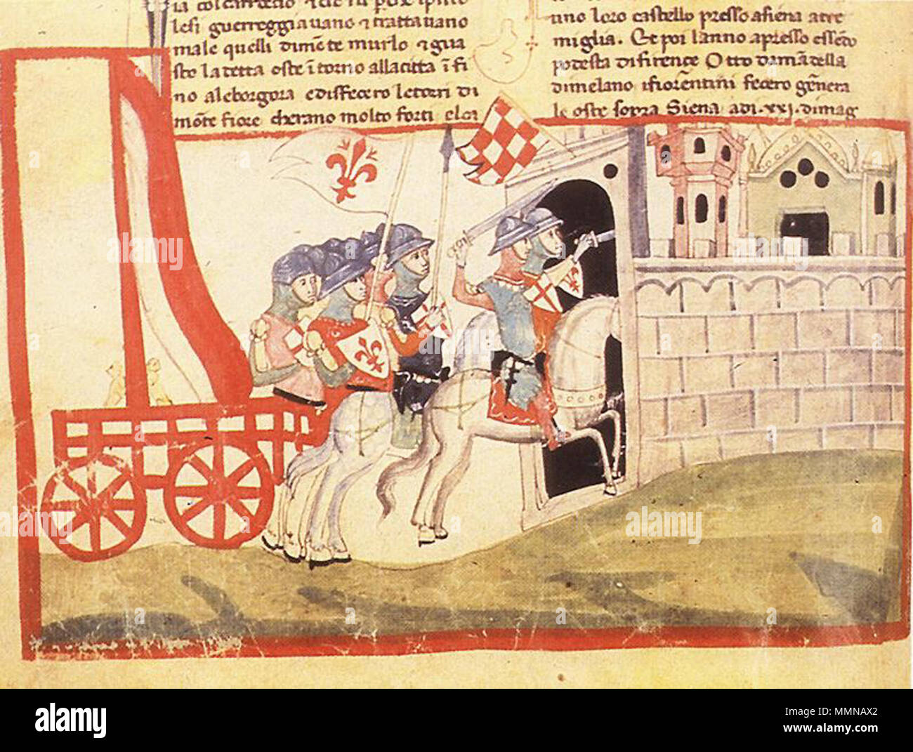Villani Chronik. 1390 s. 14. Jahrhundert Maler - Villani Chronik - WGA 15982 Stockfoto