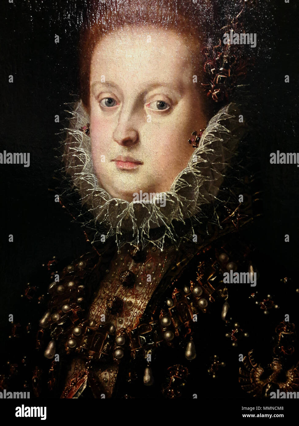 Portrait von Margherita Gonzaga, Herzogin von Ferrara (Detail). 1593