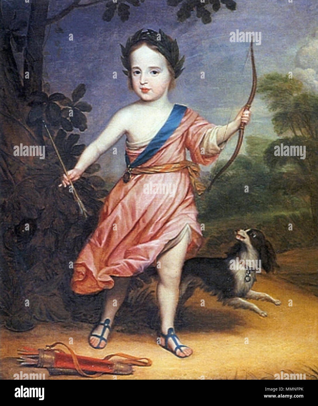 Honthorst, Gerard van - Willem III Op Driejarige Leeftijd in Romeins Kostuum - 1654 Stockfoto Honthorst, Gerard van - Willem III Op Driejarige Leeftijd in Romeins Kostuum - 1654 Stockfoto
