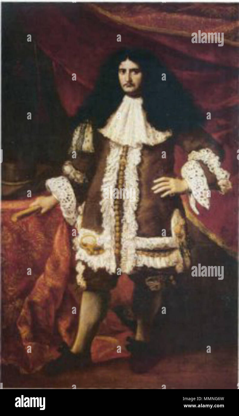 Español: Don Francisco Diego Benavides Bazán y Pimentel, V Marqués de Santa Cruz († 1680). Englisch: Portrait von Francisco Diego de Bazán y Benavides, 5 Marquis von Santa Cruz († 1680). zwischen 1665 und 1670. Juan Carreno de Miranda014 Stockfoto