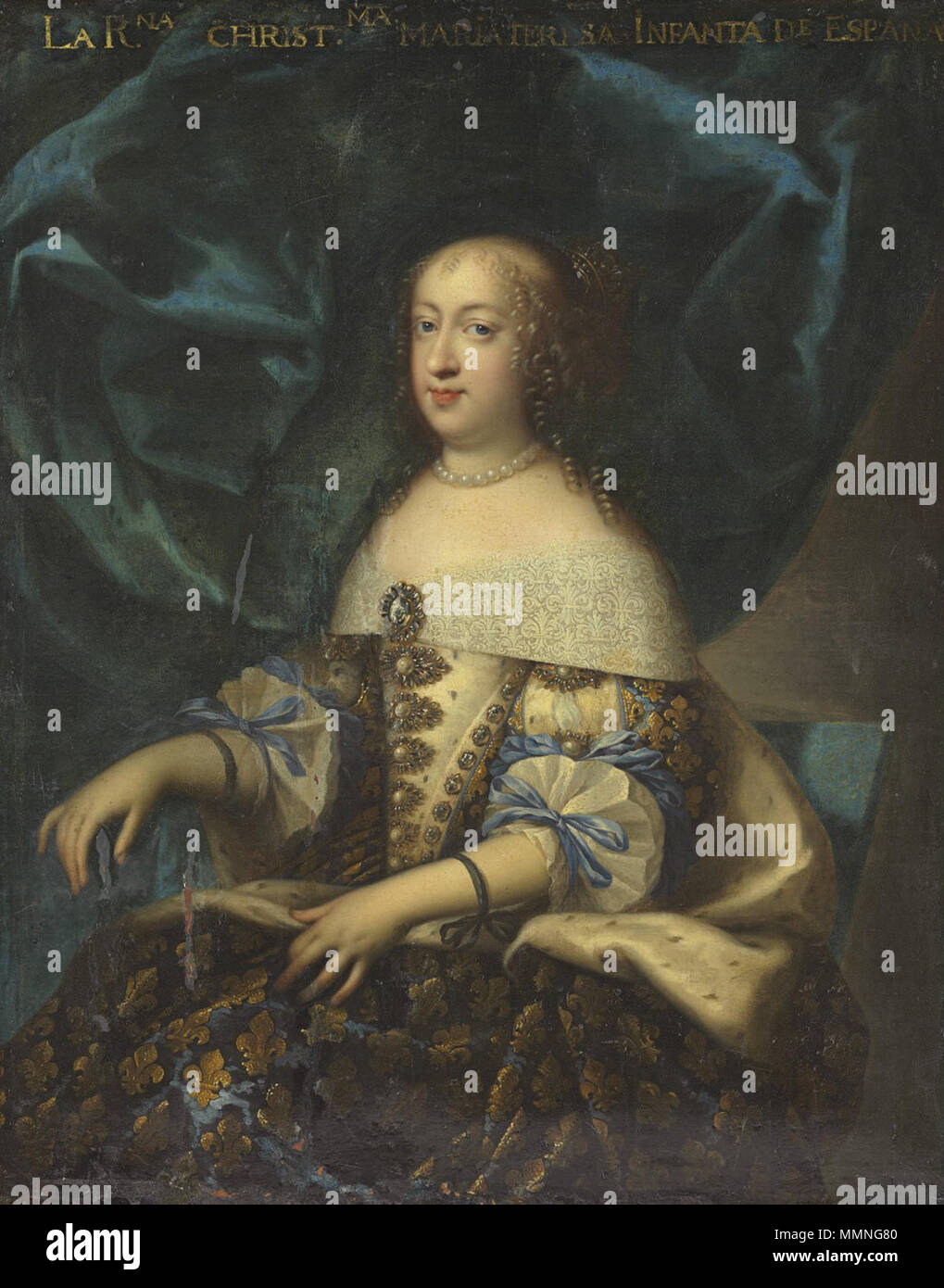 Portrait von Marie Theresia von Österreich, die Ehefrau von Louis XIV Charles Beaubrun zugeschrieben Stockfoto