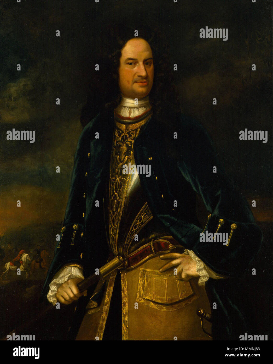 Portrait von James Stanhope, 1 Stanhope (1673-1721). ca. 1718. James Stanhope, 1 Stanhope von Johan Van Diest Stockfoto
