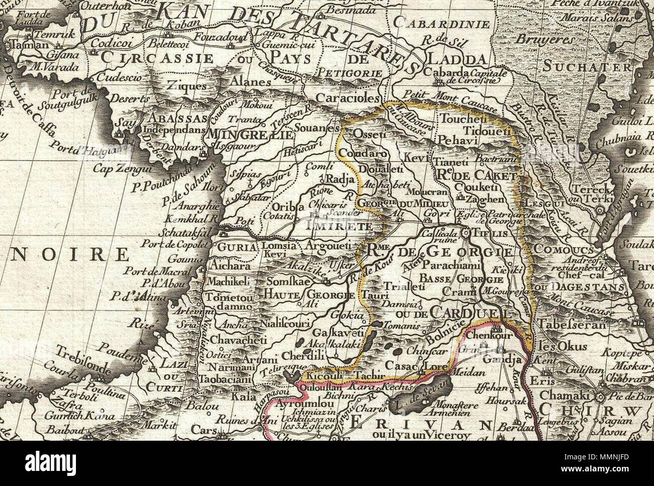 . Englisch: ein feines First edition Beispiel 1724 Karte Guillaume De L'Isle in Persien. Abdeckungen von der Krim und dem Asowschen Meer im Süden an den Persischen Golf und die Straße von ormuz und Osten so weit wie Kaschmir (Cachmir) und Kabul (Caboul). Diese Karte umfasst moderne Iran, Irak, Afghanistan, Kuwait, Usbekistan, Turkmenistan, Tadschikistan, Georgien, Armenien und Aserbaidschan, mit angrenzenden Teile von Russland, Pakistan, der Türkei, der Ukraine und Kasachstan und Arabien. Kartierung kartographisch De L'Isle of Persia markiert einen bedeutenden Fortschritt im Europäischen kartografischen Kenntnisse der Region. Dieses ma Stockfoto