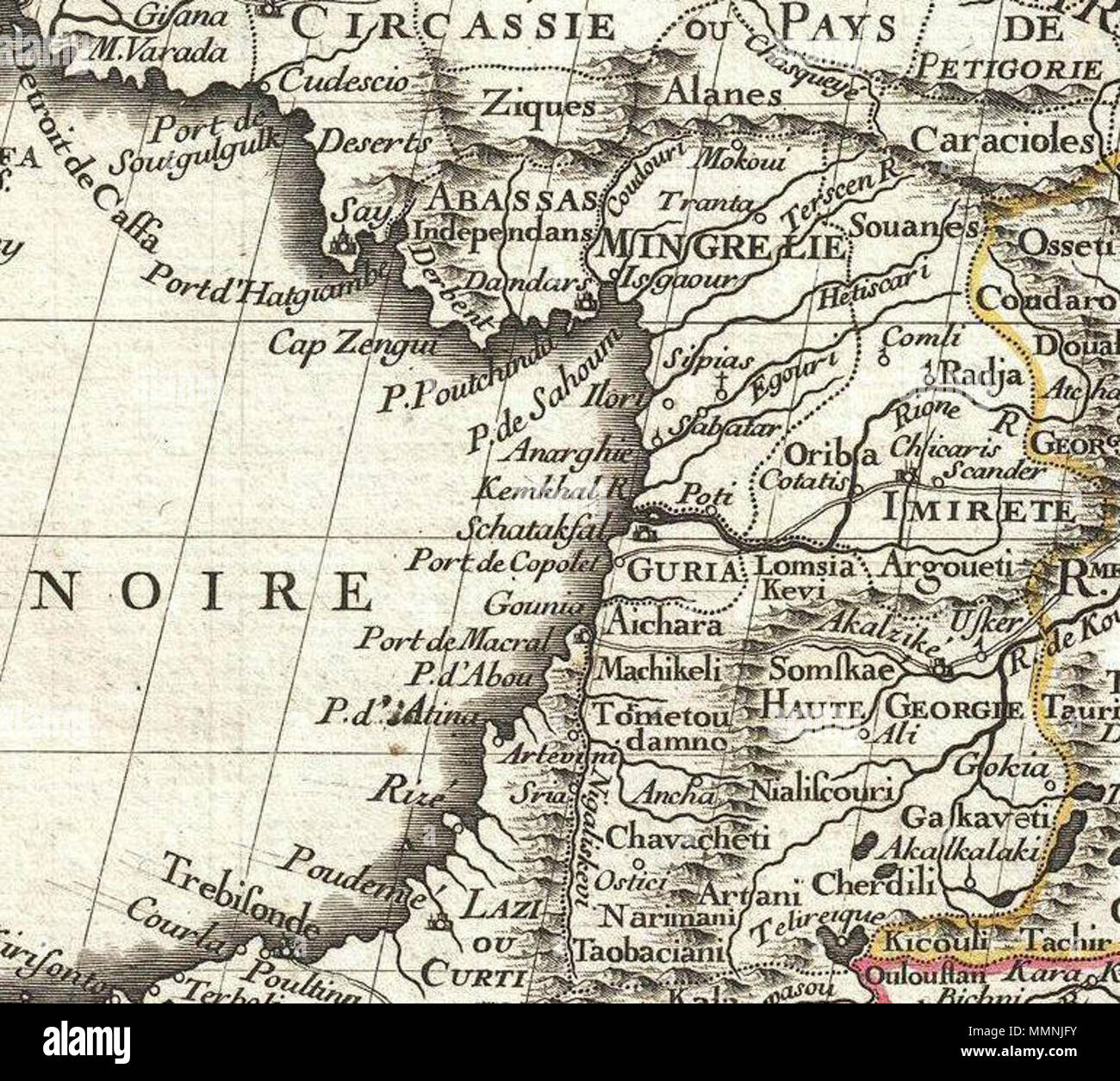 . Englisch: ein feines First edition Beispiel 1724 Karte Guillaume De L'Isle in Persien. Abdeckungen von der Krim und dem Asowschen Meer im Süden an den Persischen Golf und die Straße von ormuz und Osten so weit wie Kaschmir (Cachmir) und Kabul (Caboul). Diese Karte umfasst moderne Iran, Irak, Afghanistan, Kuwait, Usbekistan, Turkmenistan, Tadschikistan, Georgien, Armenien und Aserbaidschan, mit angrenzenden Teile von Russland, Pakistan, der Türkei, der Ukraine und Kasachstan und Arabien. Kartierung kartographisch De L'Isle of Persia markiert einen bedeutenden Fortschritt im Europäischen kartografischen Kenntnisse der Region. Dieses ma Stockfoto