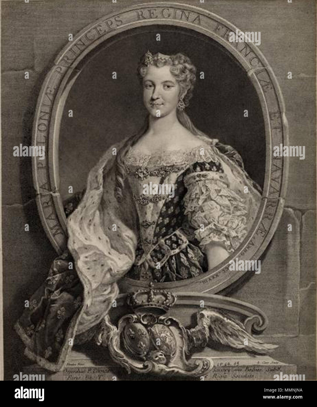 . Portrait von Marie Leszczyńska (1703-1768) Königin Marie Leszczynska von Laurent Autos nach Loo Stockfoto