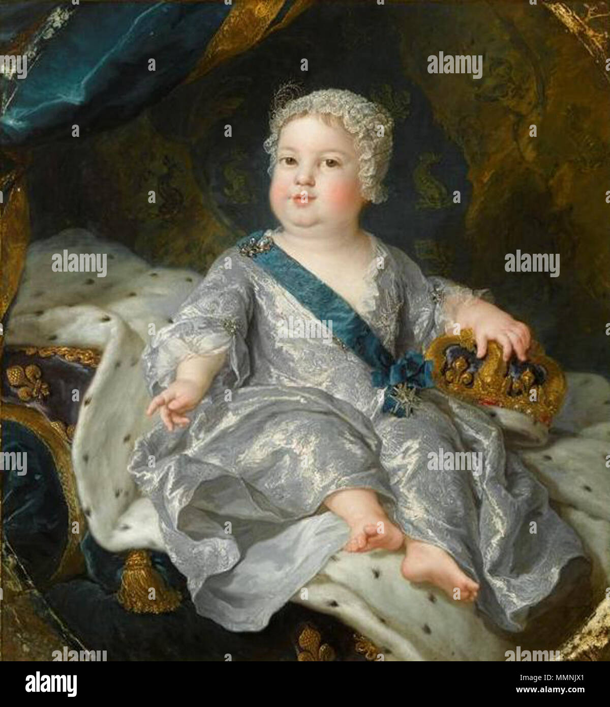 Ludwig, Dauphin von Frankreich (1729-1765) Wie ein Neugeborenes. 1730. Ludwig, Dauphin von Frankreich (1729-1765) als neugeborenes von Belle Stockfoto