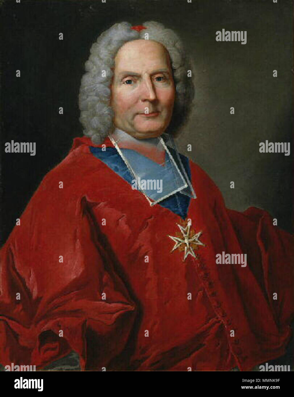 Französisch: Portrait du Kardinal de La Tour d'Auvergne (1671-1747). 18. Rigaud - Portrait du Kardinal de La Tour d'Auvergne Stockfoto