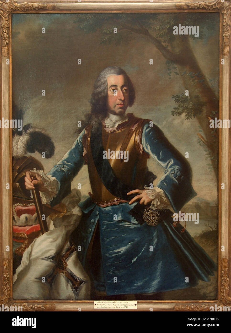 . Clemens August von Bayern (1700-1761), Erzbischof und Kurfürst von Köln, Bischof von Paderborn, Osnabrück, Hildesheim und Münster. Bruder Kaiser Karls VII des Heiligen Römischen Reiches. Portrait von Clemens August von Bayern als Großmeister der Ritter Teutonic. ca. 1745-1750. Klemens August Bayern 1700 1751 Bischof Köln Stockfoto