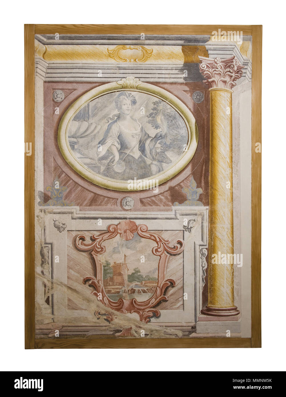 Franc Jelovšek-Dama s sokolom Stockfoto