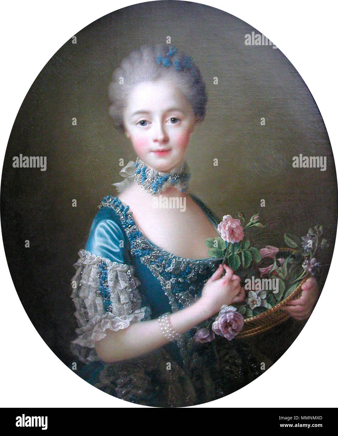 OLYMPUS DIGITALKAMERA François-Hubert Drouais - Lady Amelia Darcy, 9 Baroness Conyers (1754-1784) Stockfoto