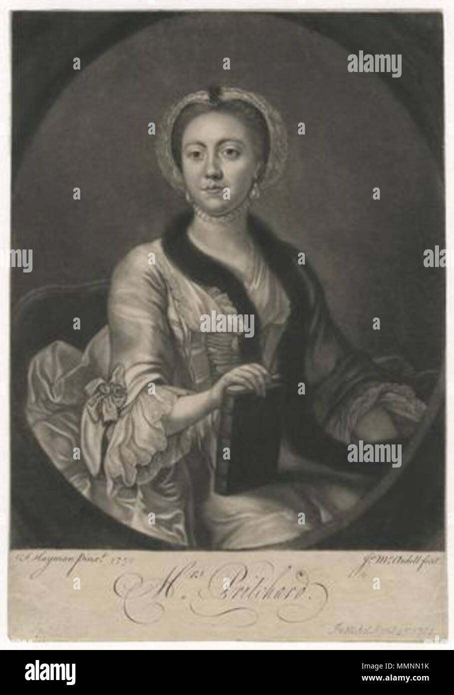 . Portrait von Hannah Pritchard (1711-1768), britische Schauspielerin. 1762 (veröffentlicht). Hannah Pritchard Stockfoto