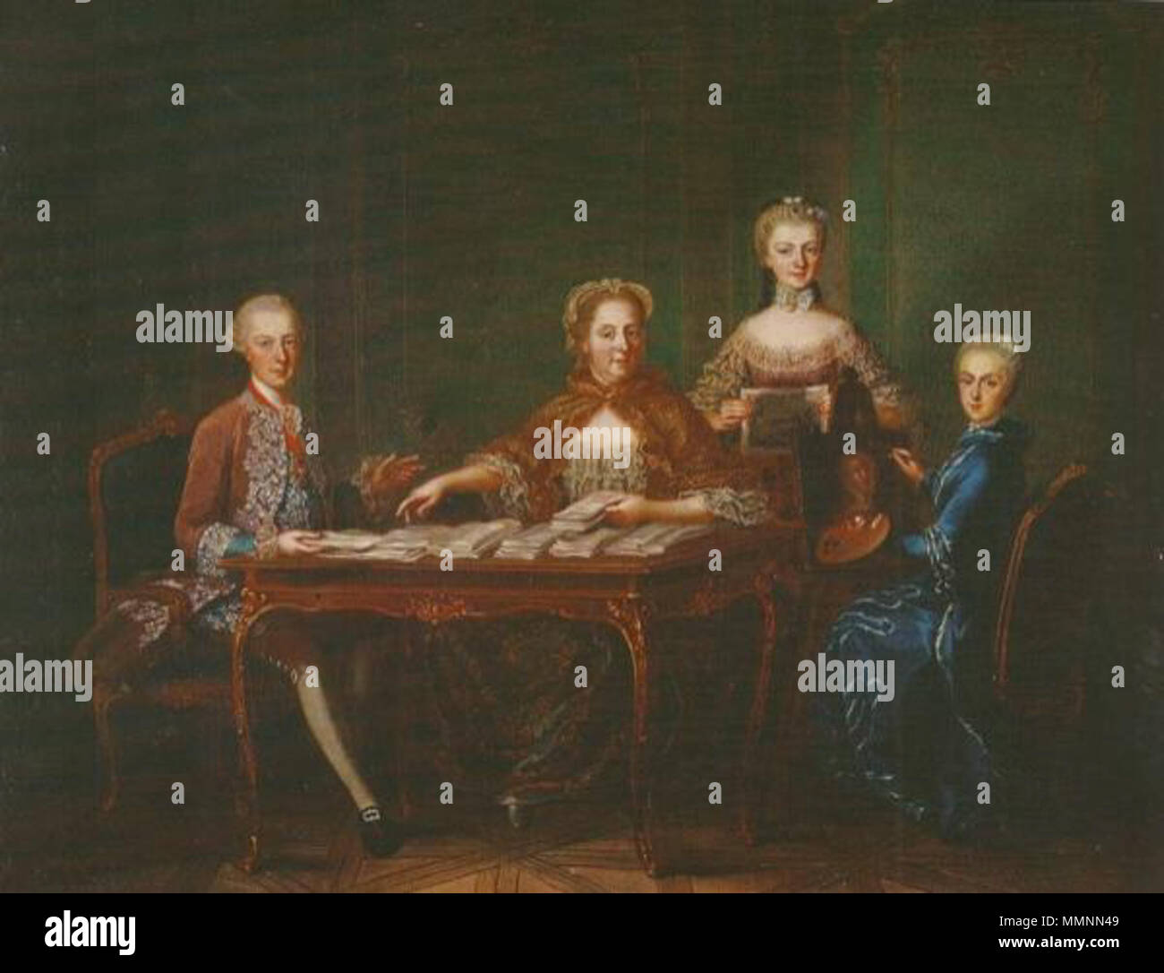 . Englisch Erzherzog Joseph mit Maria Theresia, Prinzessin Isabella