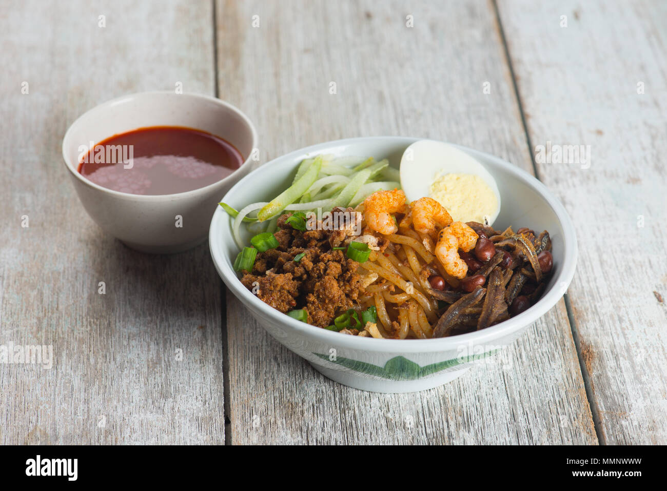 Chili pan Mee asiatische Lebensmittel Stockfoto