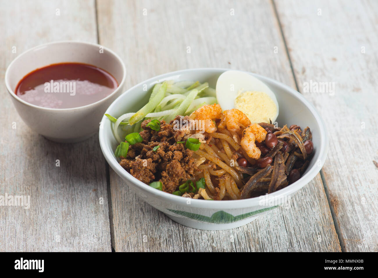 Chili pan Mee asiatische Lebensmittel Stockfoto