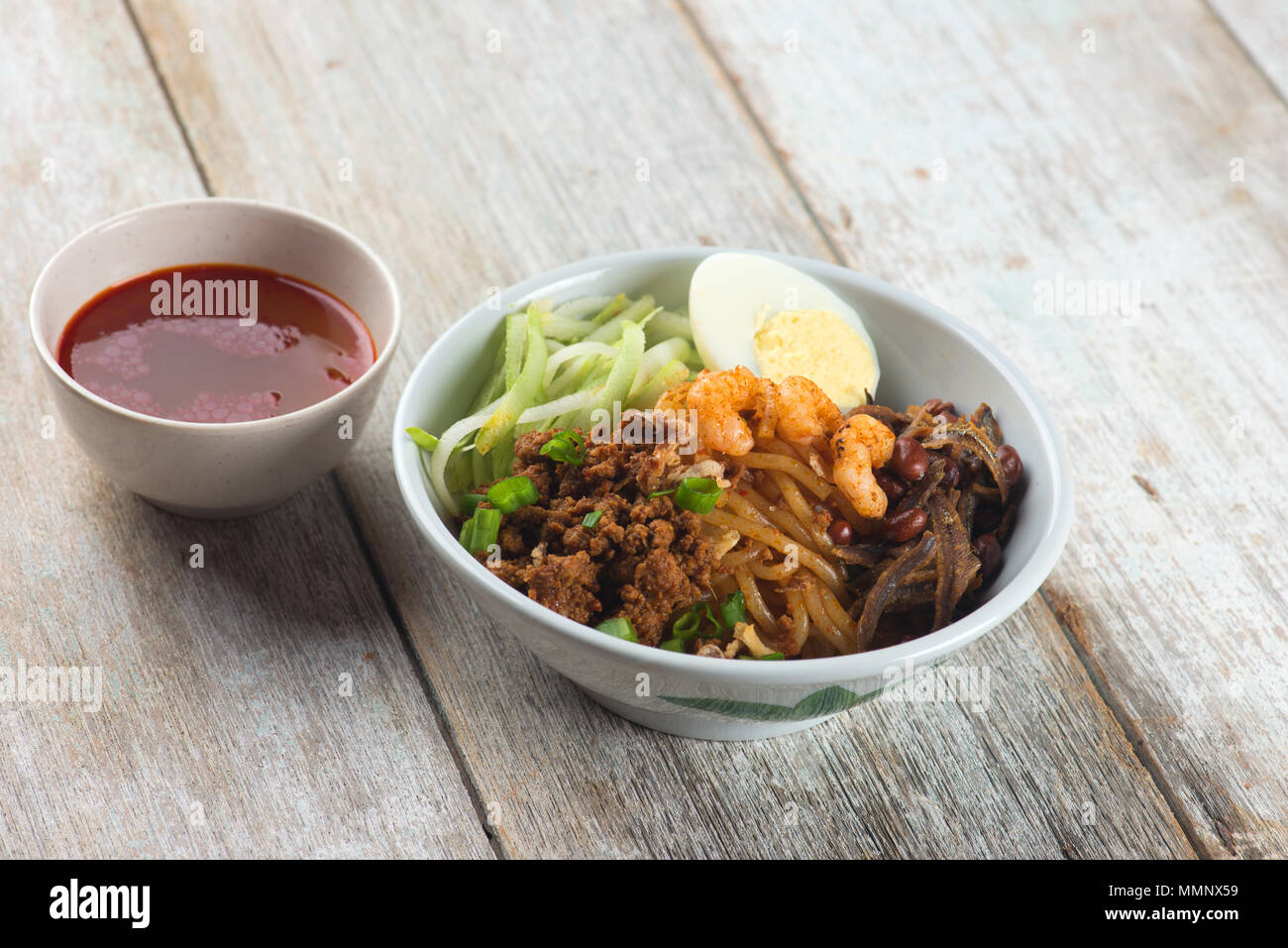 Chili pan Mee asiatische Lebensmittel Stockfoto