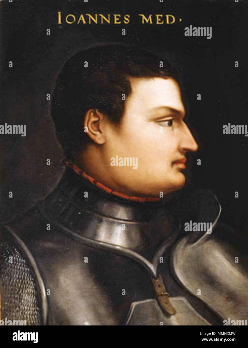 . Giovanni dalle Bande Nere. 16. Jahrhundert. Cristofano dell'Altissimo (1525 - 1605) italienischer Maler Geburtsdatum / Tod 1525 21. September 1605 Ort der Geburt / Tod Florenz Florenz Arbeitsort Florenz Befehlsgewalt: Q 5186477 VIAF: 77455965 ISNI: 0000 0000 8060 5835 ULAN: 500008488 WGA: ALTISSIMO, Cristofano dell'GND: 131756966 Bande Nere Cristofano dell'Altissimo Beschreibung Stockfoto