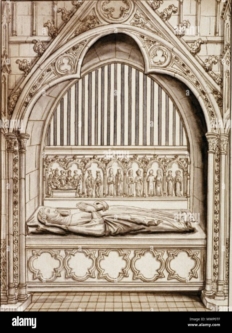 . Français: Adele de Vermandois, d. 975. Roger de Gaignières. 18. století 27 AdelaVermandois Stockfoto