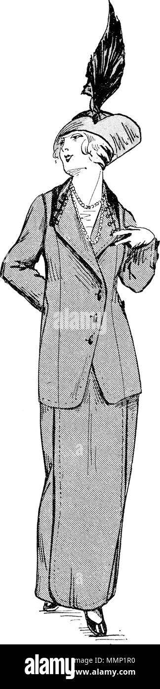 31 ALaParisienneHiver 1913-1914 Seite 3 TAILLEURen belle cheviotte Stockfoto