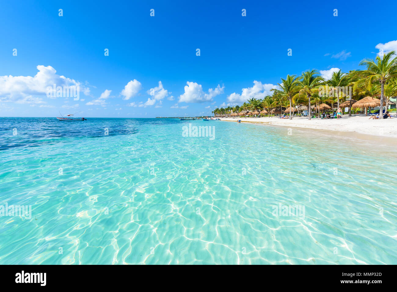 Akumal Beach-Paradise Bay Beach in Quintana Roo, Mexiko - Karibische Küste Stockfoto