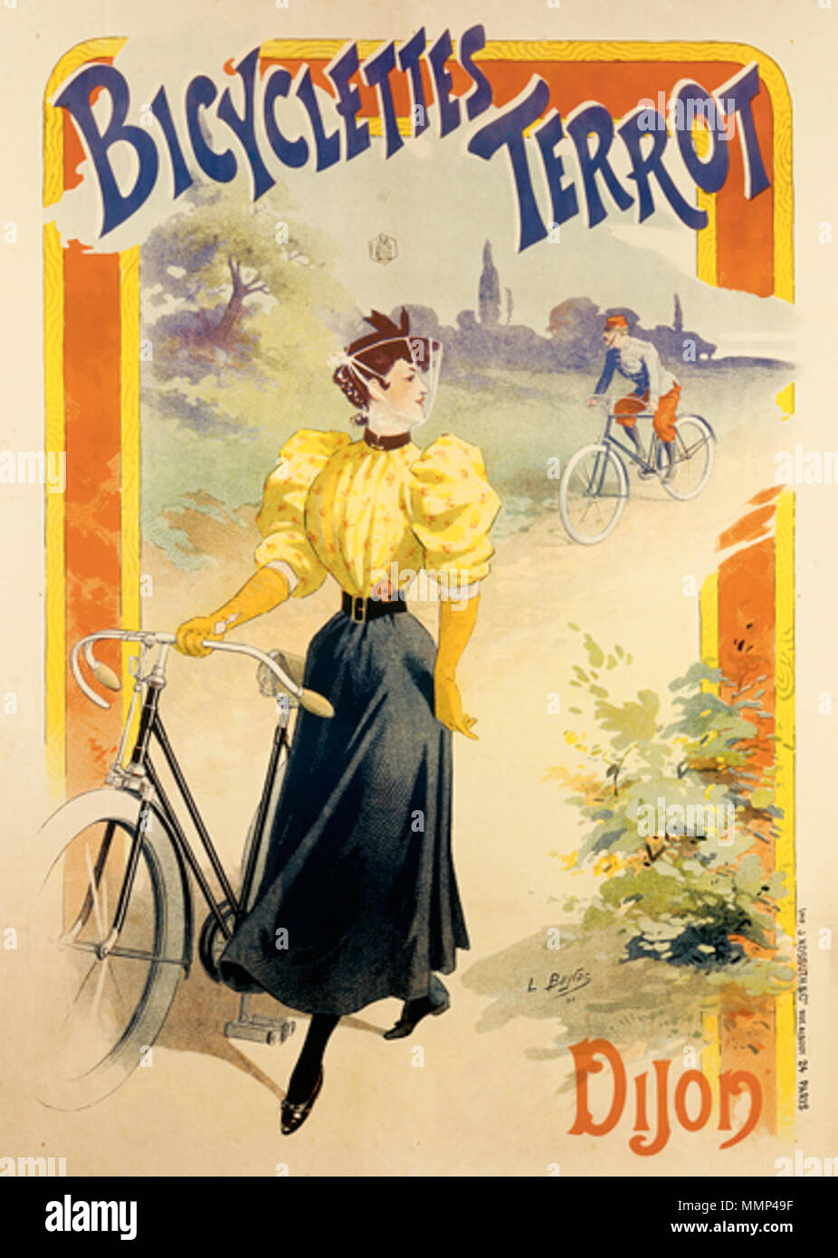 . Englisch: Poster Bicycle Terrot Affiche Bicycle Terrot Stockfoto