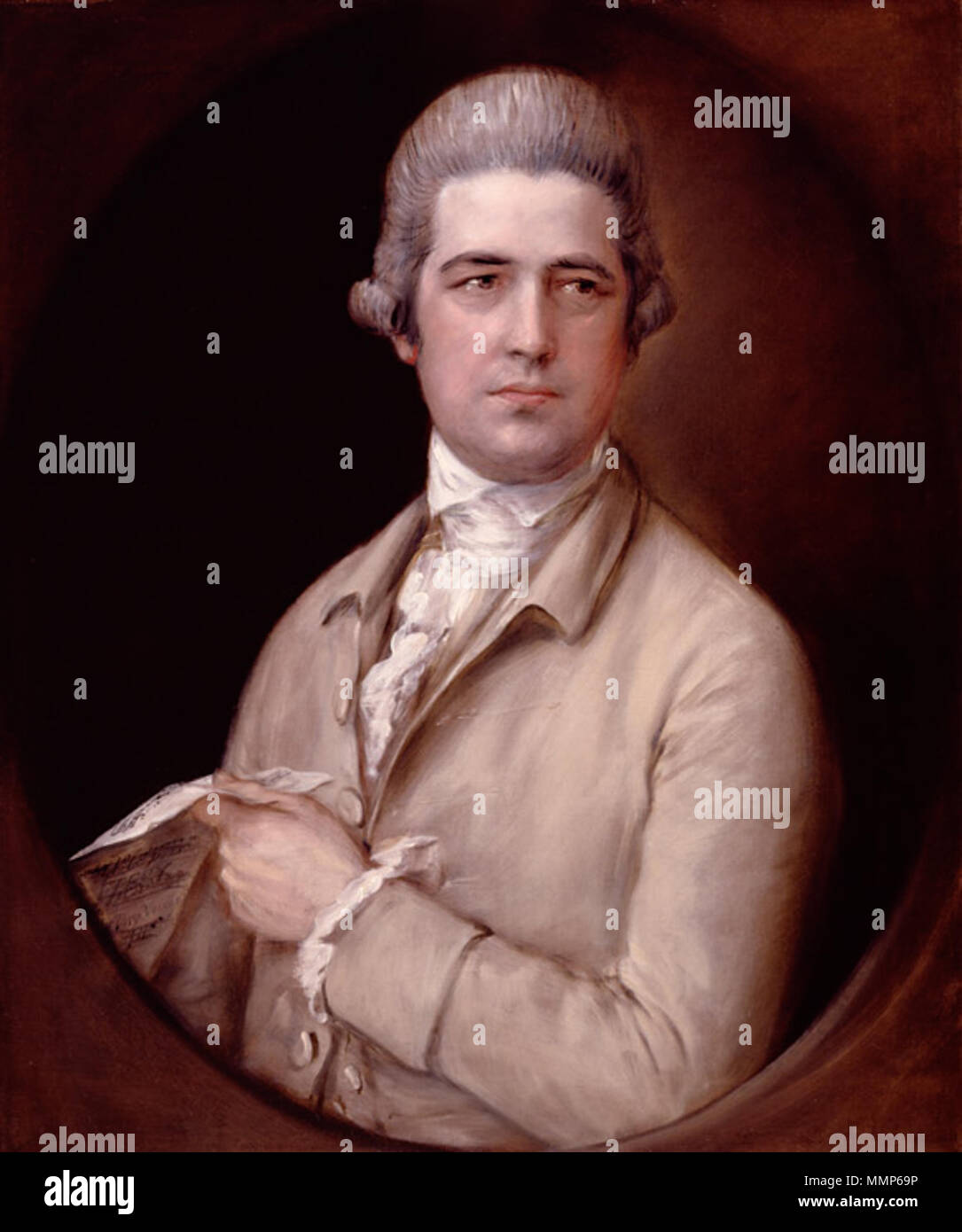 . Portrait von Thomas Linley (1733-1795) Thomas Linley der Ältere. Ende 1760. Linley Stockfoto